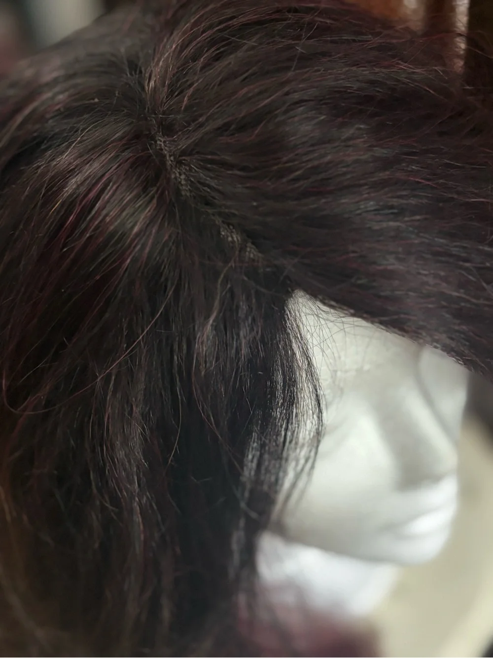 Black to Burgundy Ombre Long Wavy Women’s Lace Front Wig